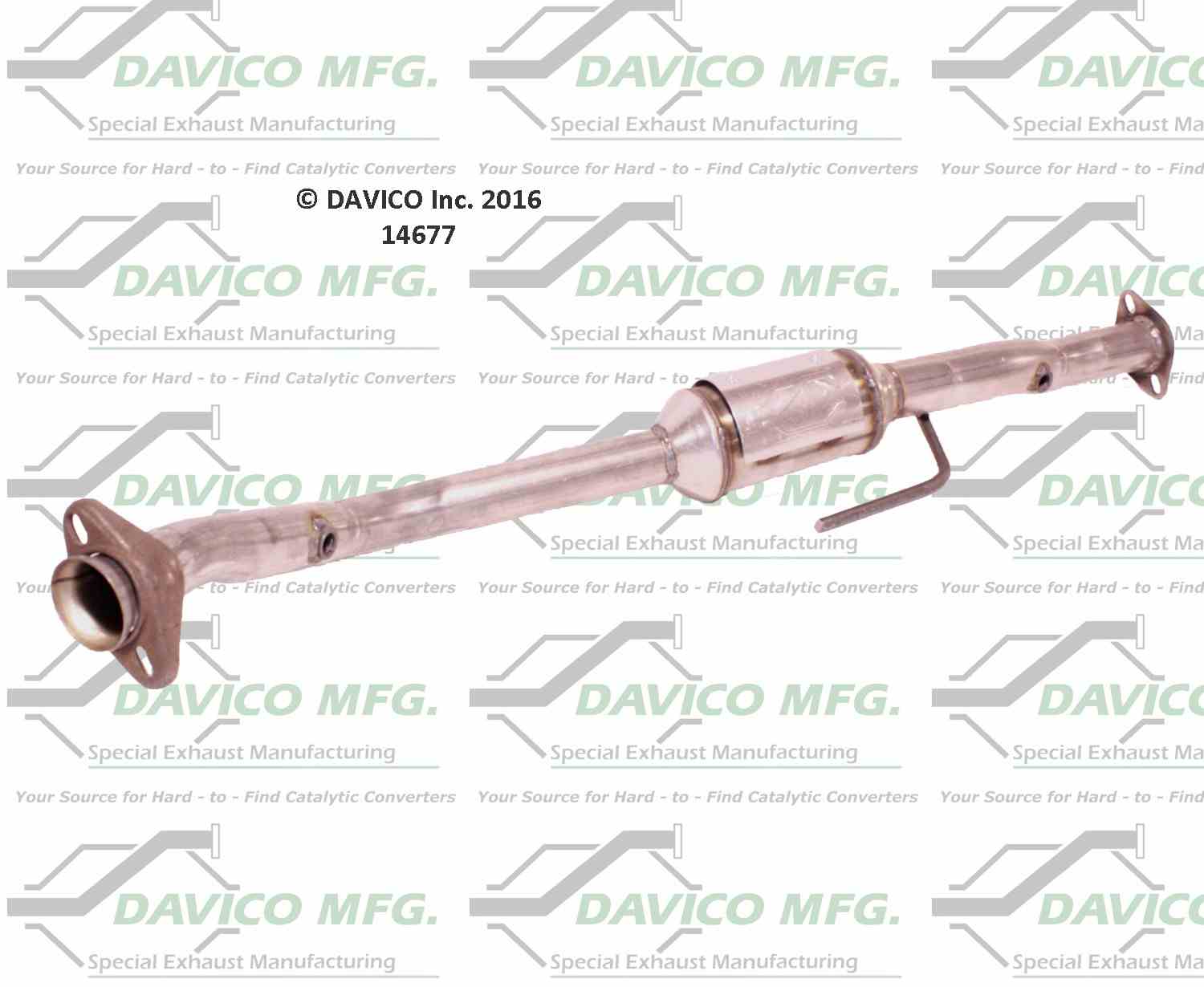 Angle View of Front Catalytic Converter DAVICO CATS 14677