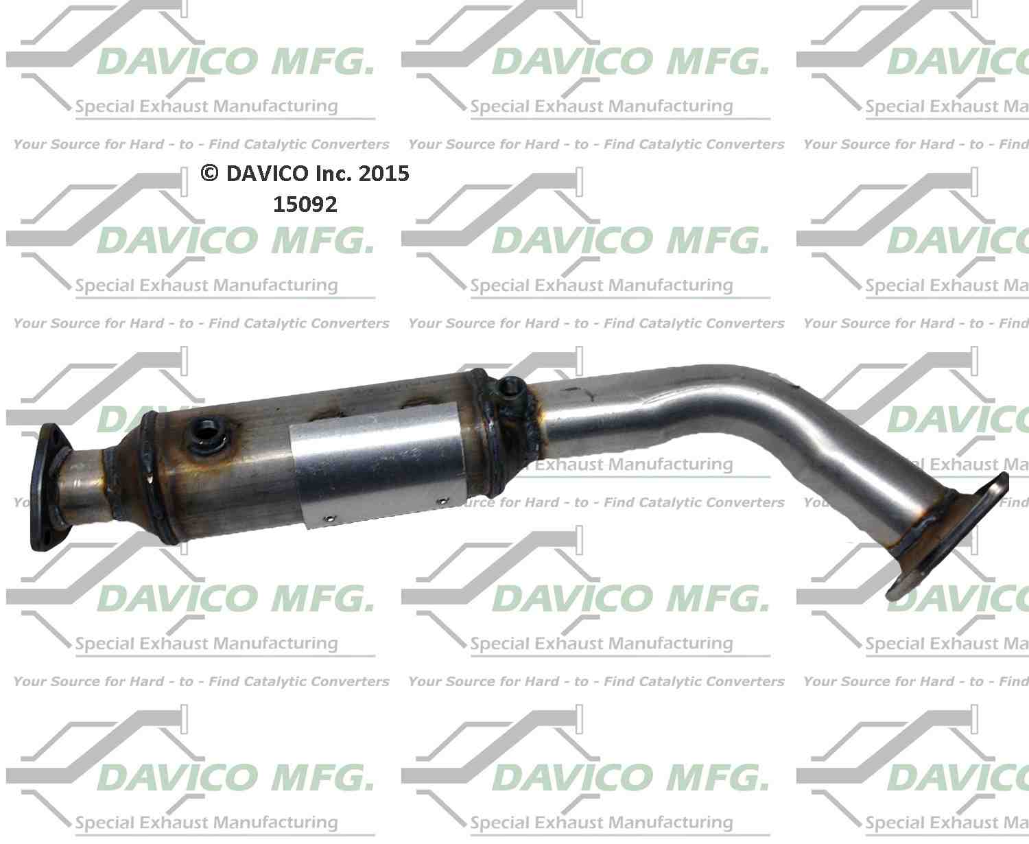 Angle View of Front Catalytic Converter DAVICO CATS 15092