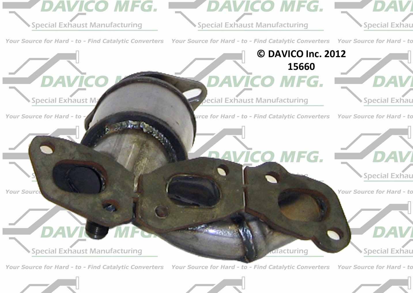 Bottom View of Front Right Catalytic Converter DAVICO CATS 15660