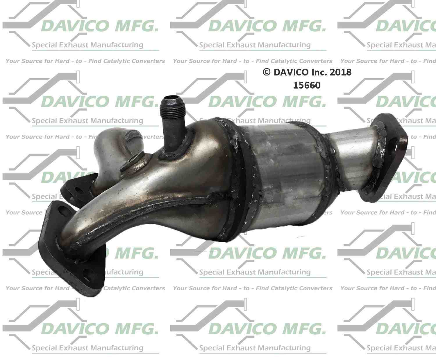 Side View of Front Right Catalytic Converter DAVICO CATS 15660