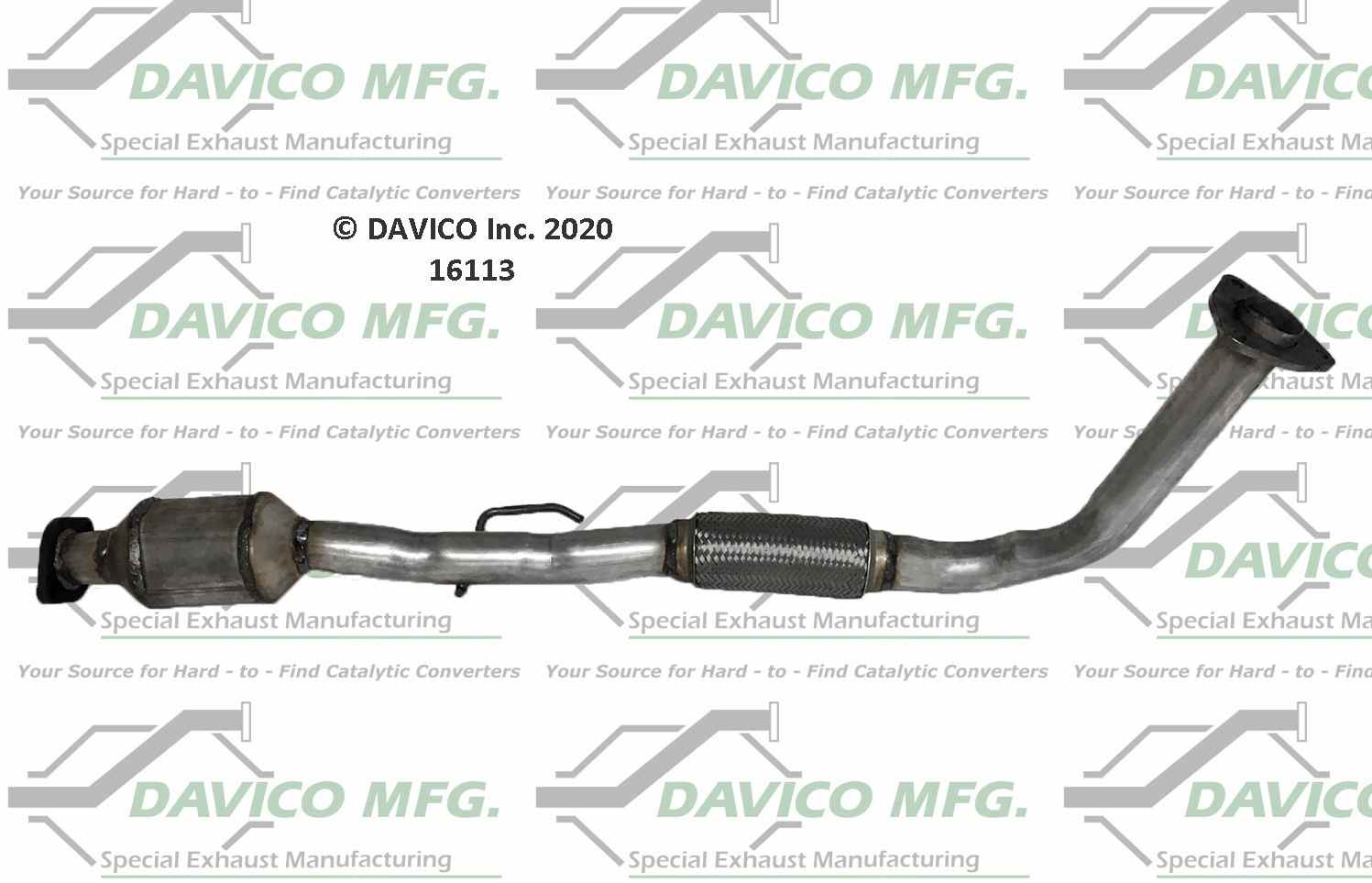 Angle View of Rear Catalytic Converter DAVICO CATS 16113