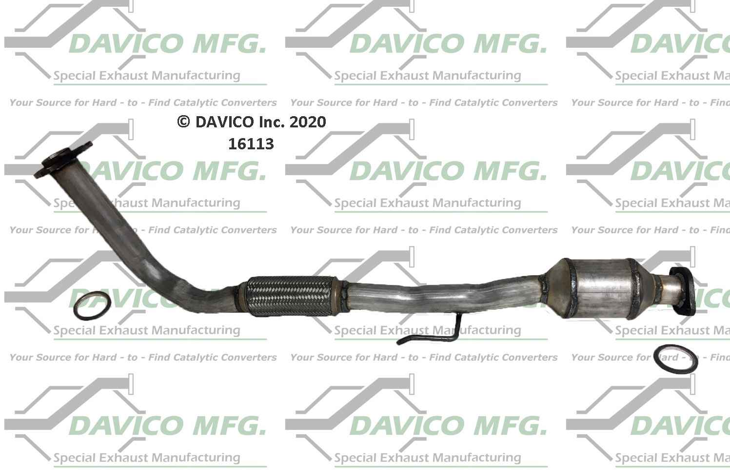 Front View of Rear Catalytic Converter DAVICO CATS 16113