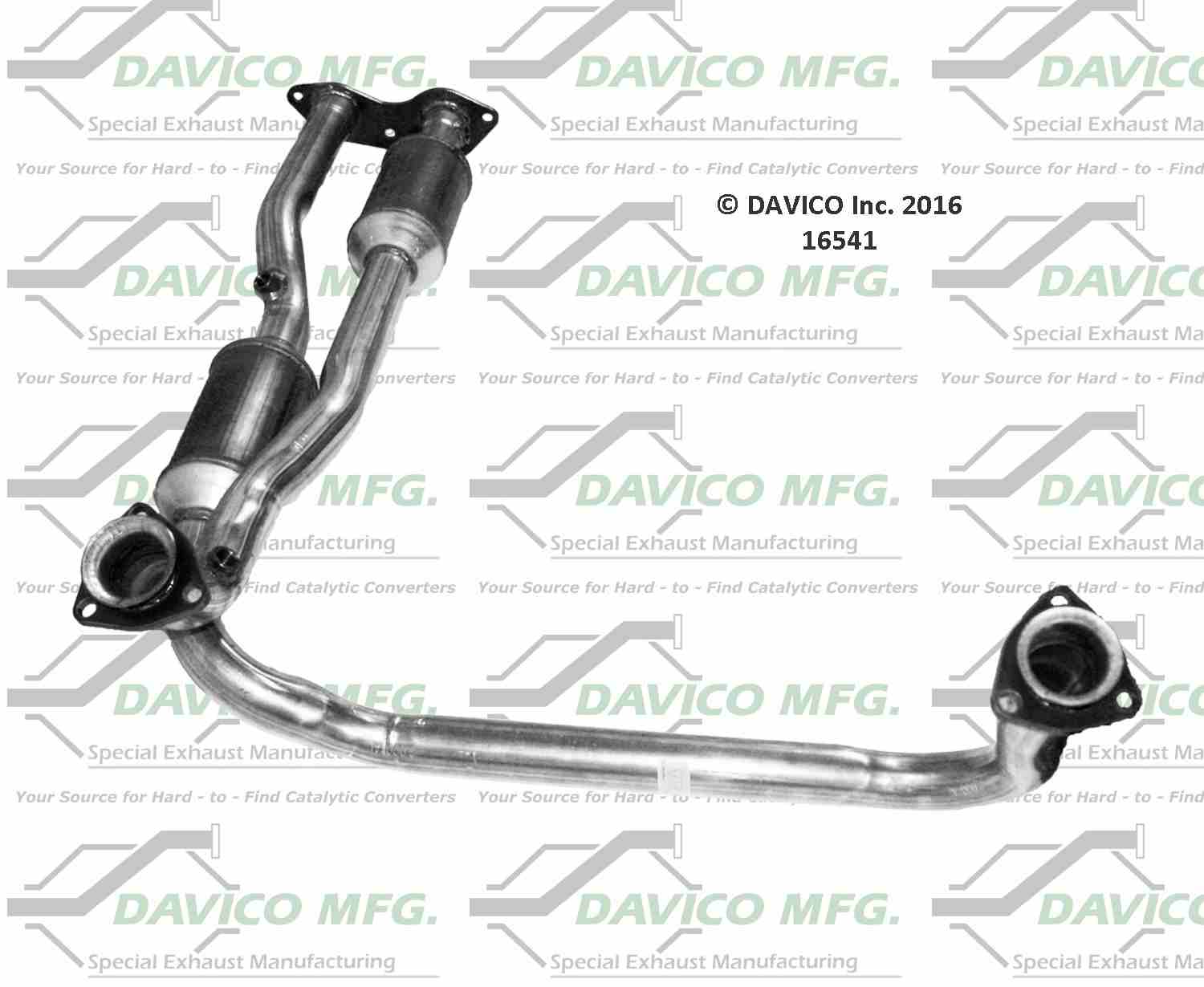 Angle View of Front Catalytic Converter DAVICO CATS 16541