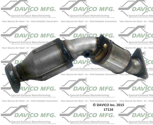 Angle View of Right Catalytic Converter DAVICO CATS 17116