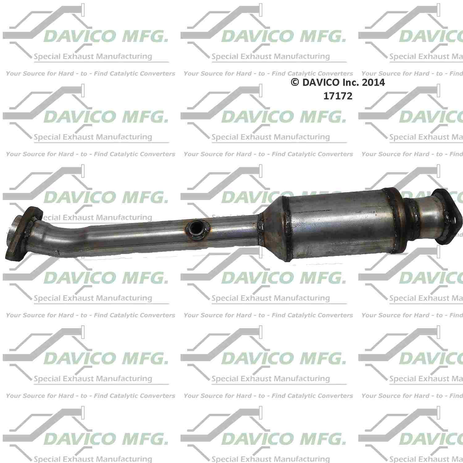 Angle View of Rear Right Catalytic Converter DAVICO CATS 17172