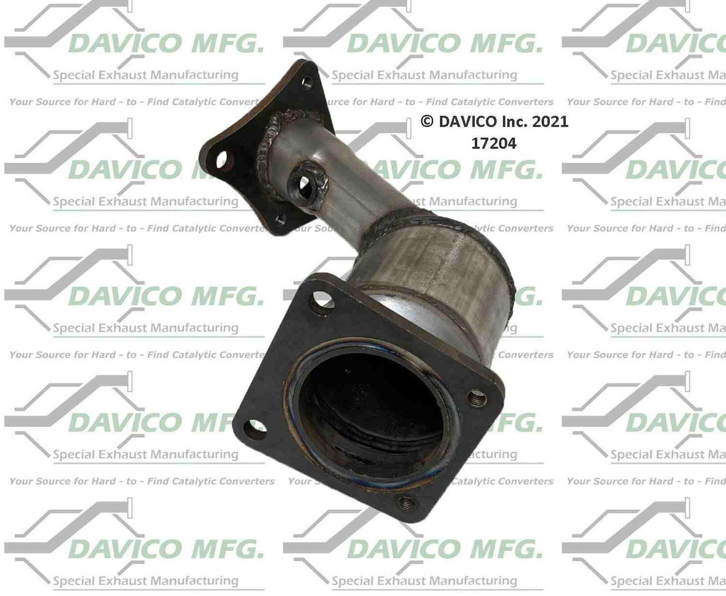 Angle View of Front Right Catalytic Converter DAVICO CATS 17204