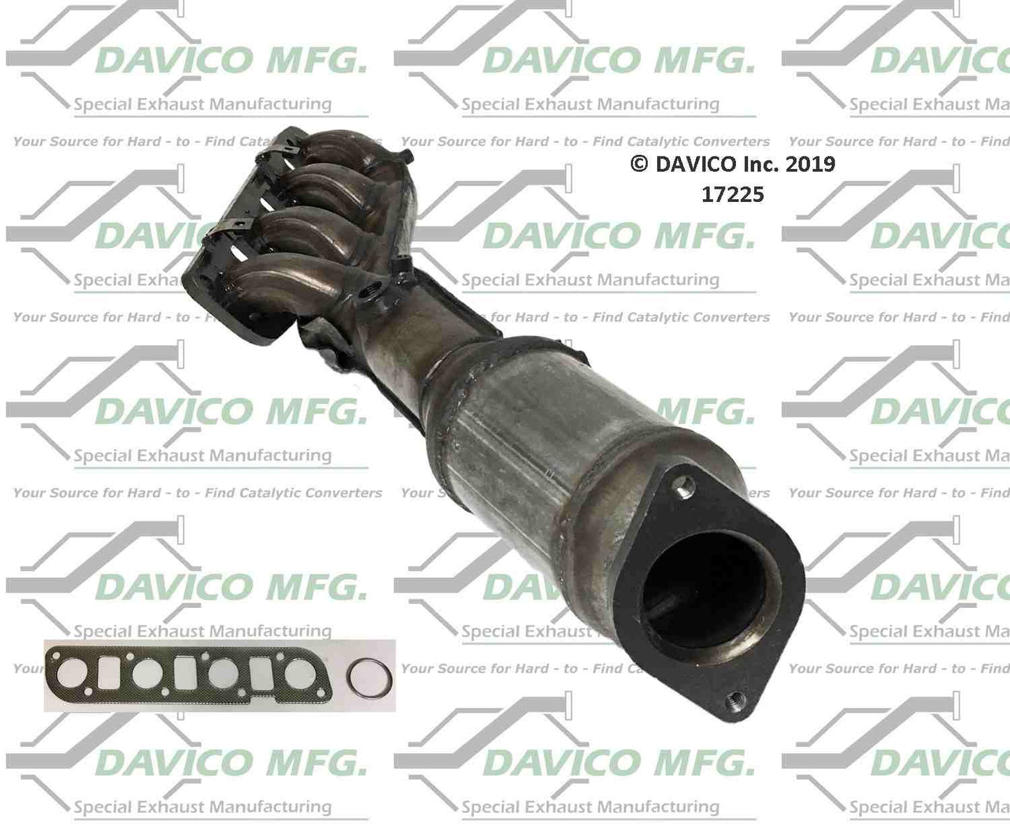 Back View of Right Catalytic Converter DAVICO CATS 17225