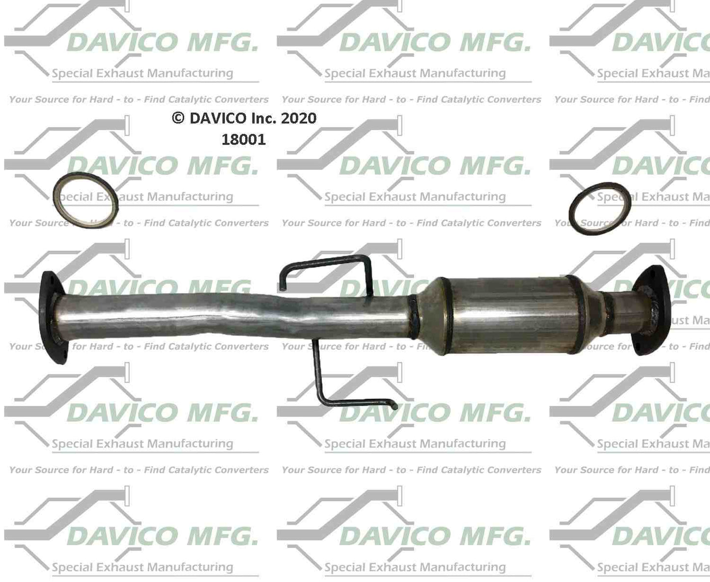 Front View of Rear Catalytic Converter DAVICO CATS 18001