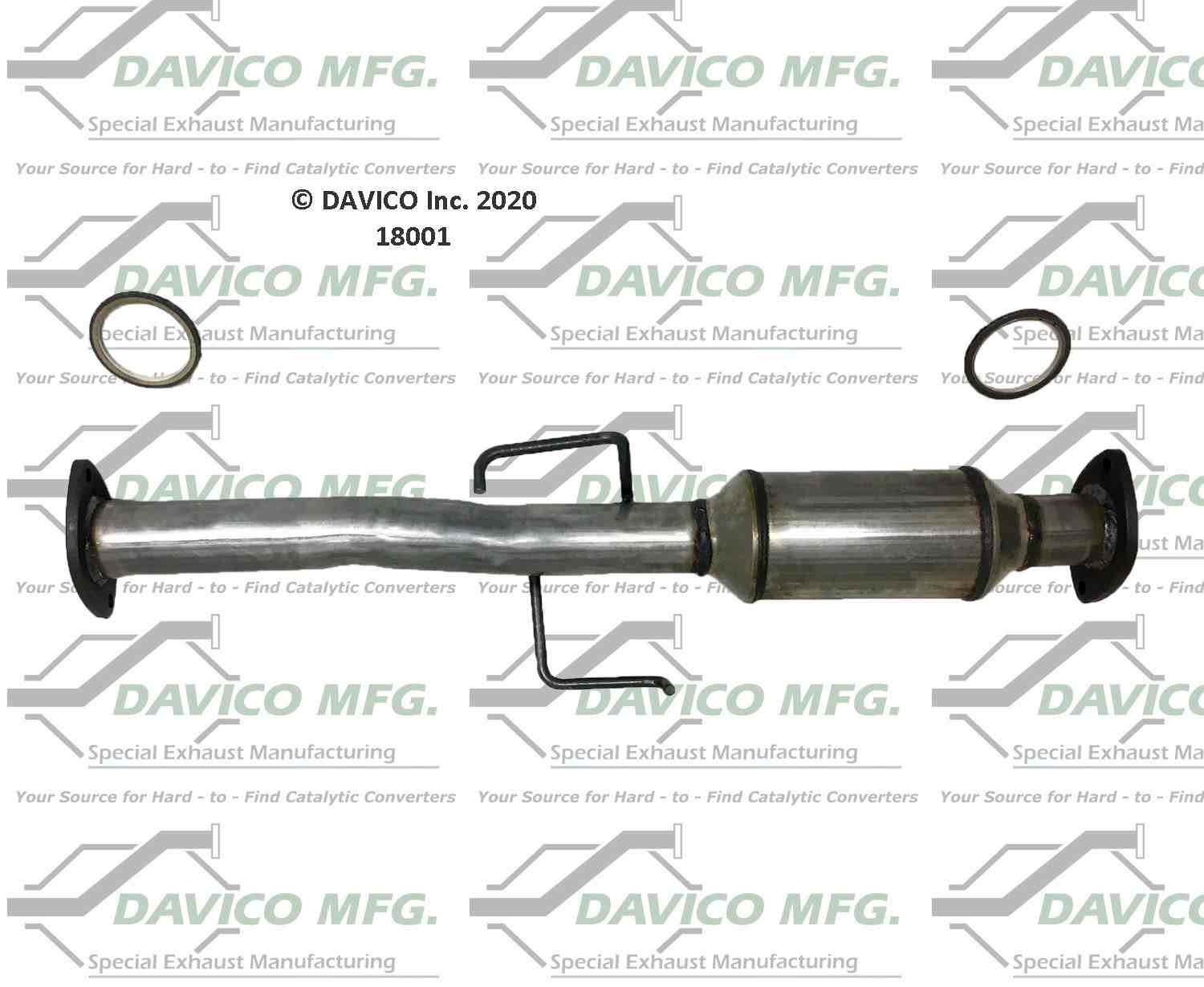 Front View of Rear Catalytic Converter DAVICO CATS 18001