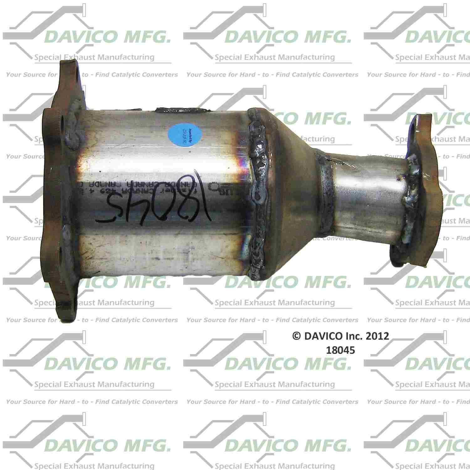 Side View of Front Left Catalytic Converter DAVICO CATS 18045