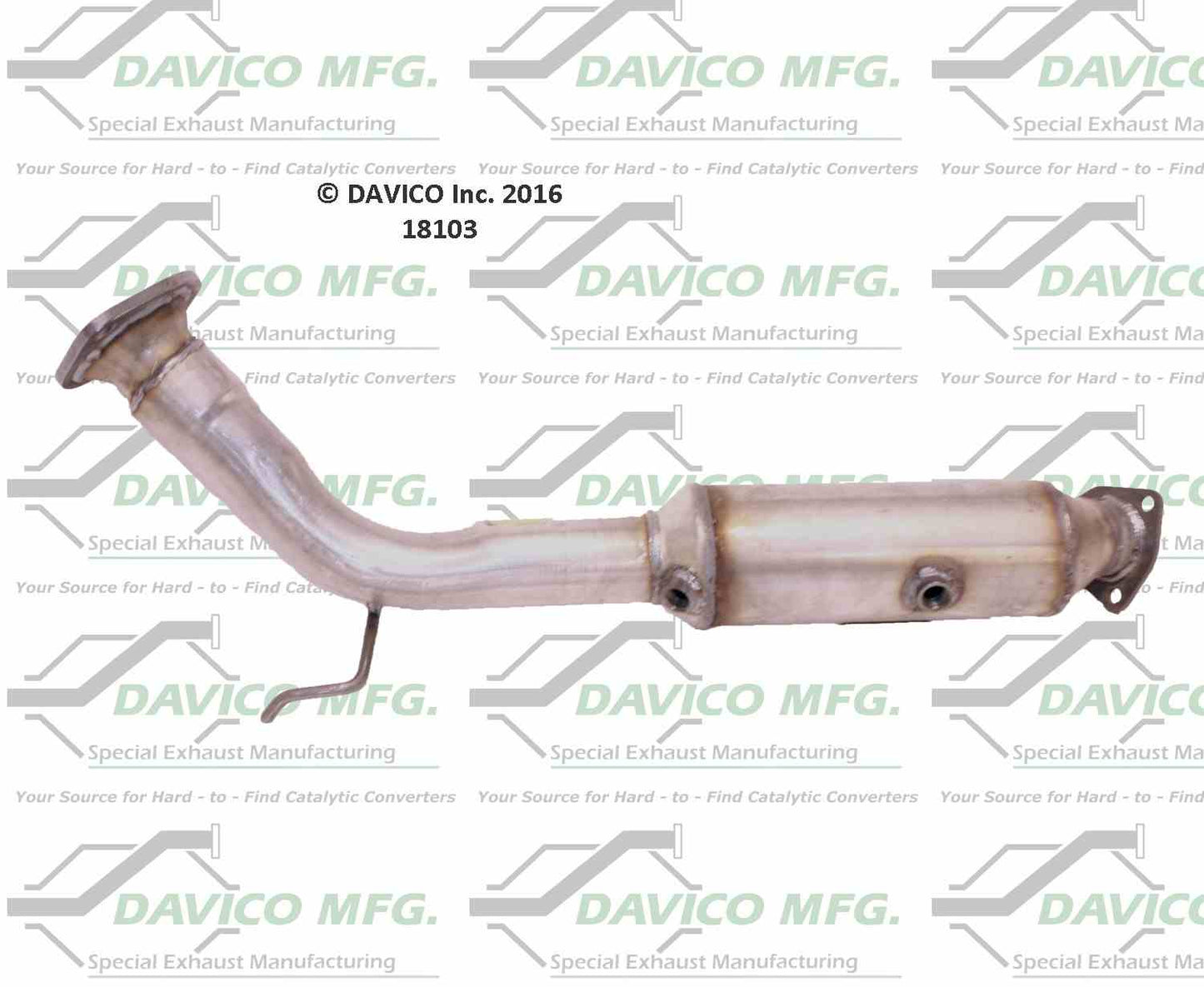 Angle View of Front Catalytic Converter DAVICO CATS 18103