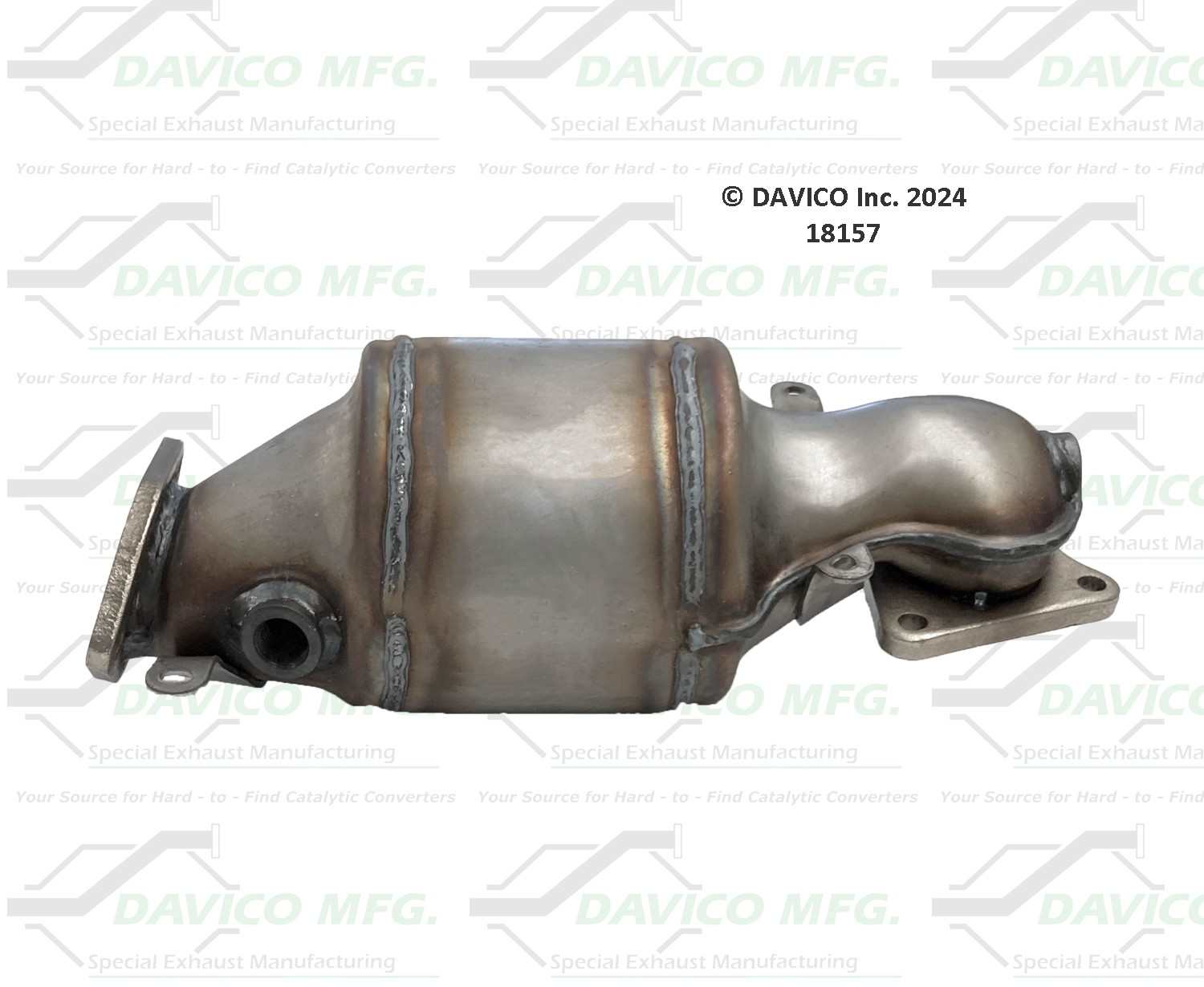 Back View of Front Left Catalytic Converter DAVICO CATS 18157