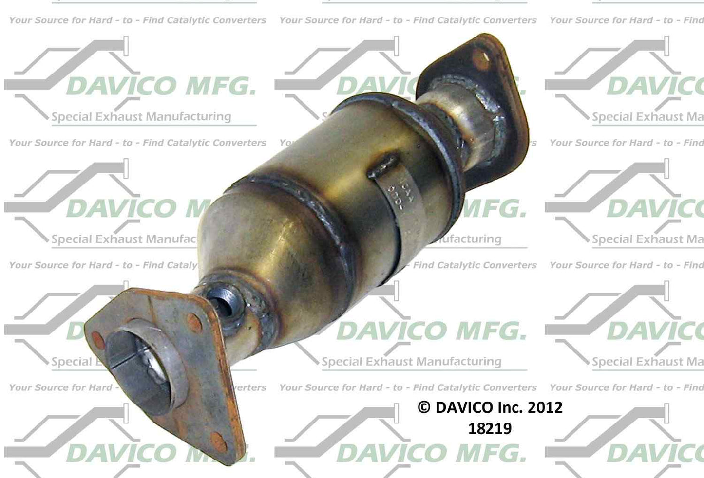 Angle View of Front Right Catalytic Converter DAVICO CATS 18219