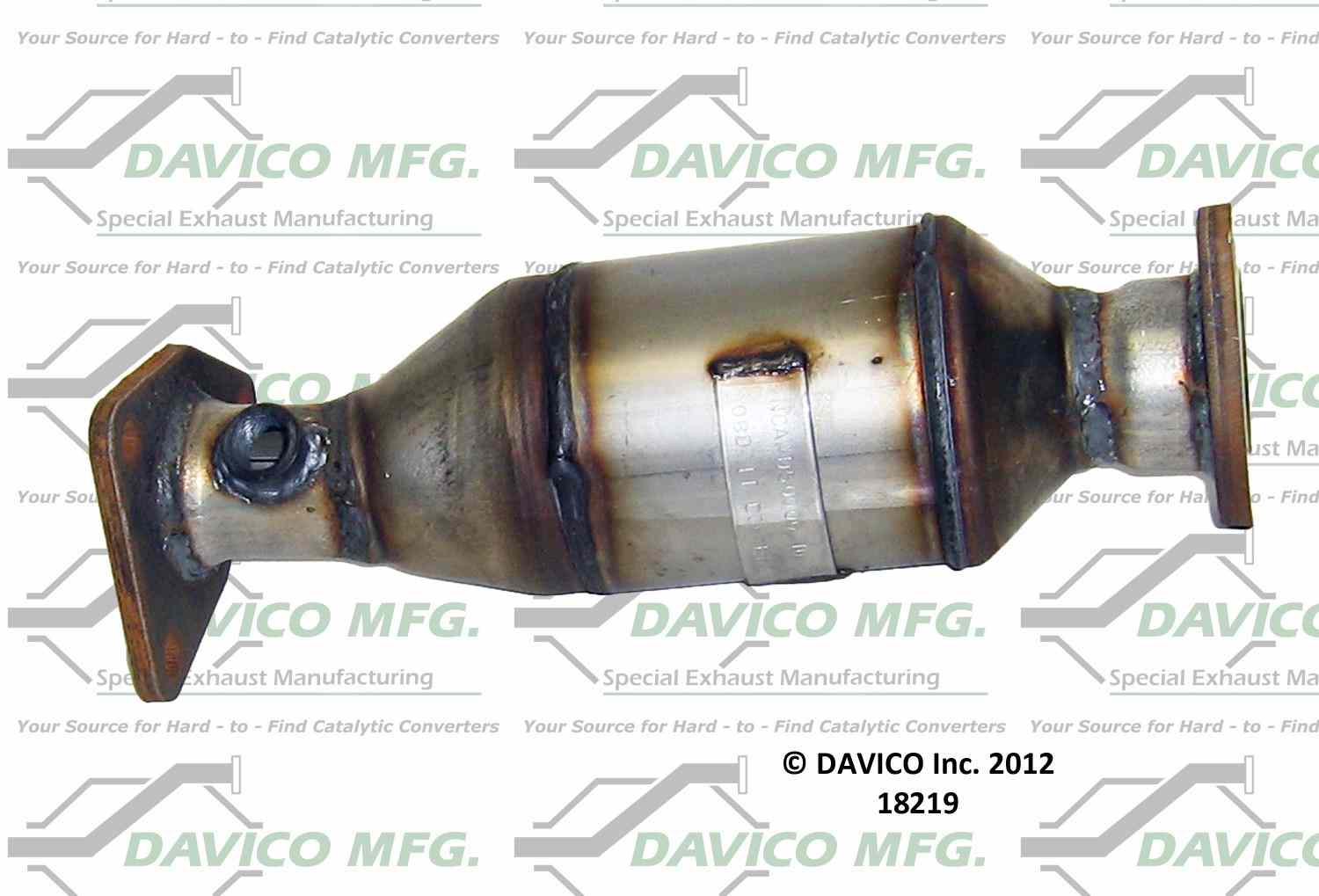 Side View of Front Right Catalytic Converter DAVICO CATS 18219