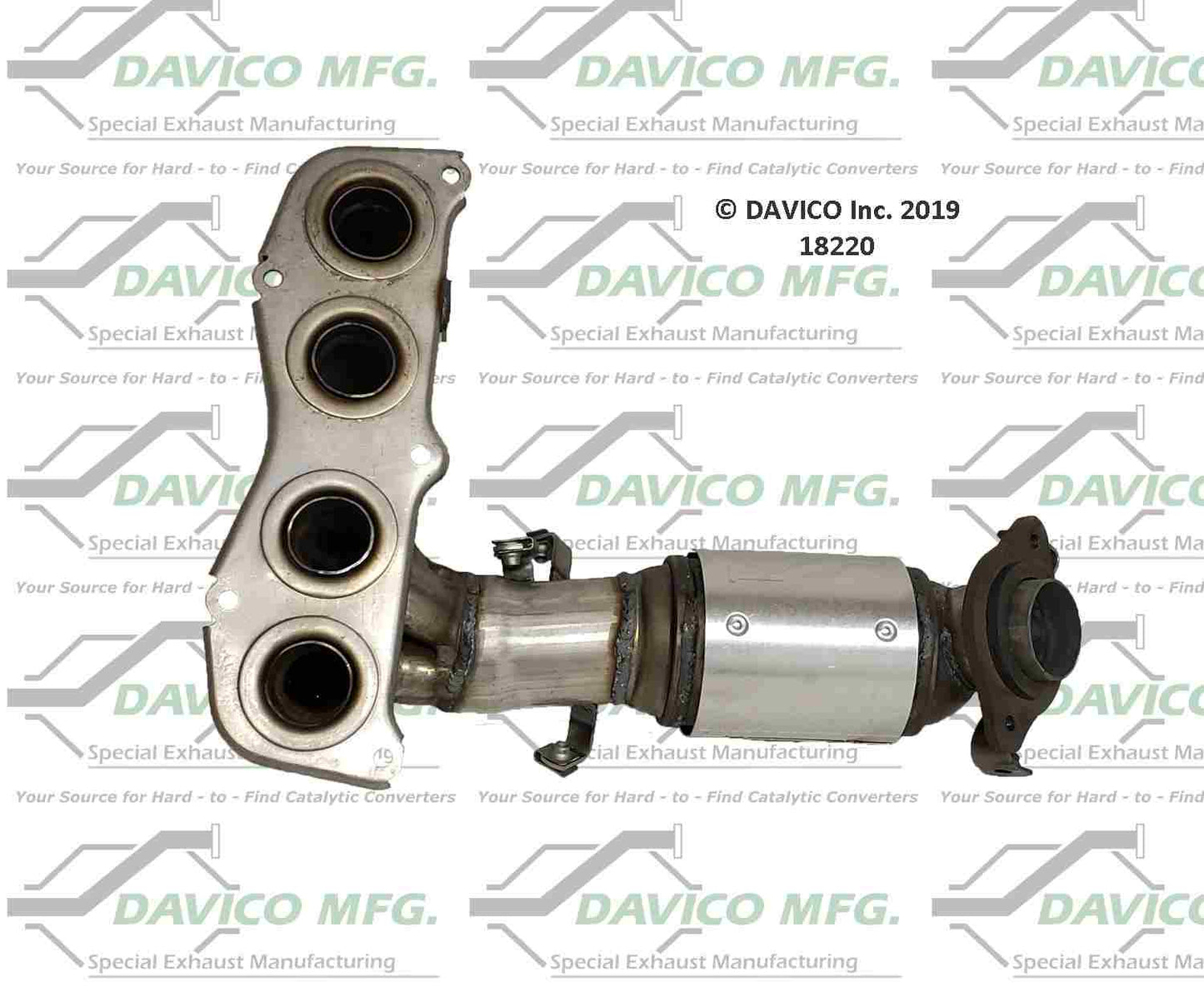 Angle View of Front Catalytic Converter DAVICO CATS 18220