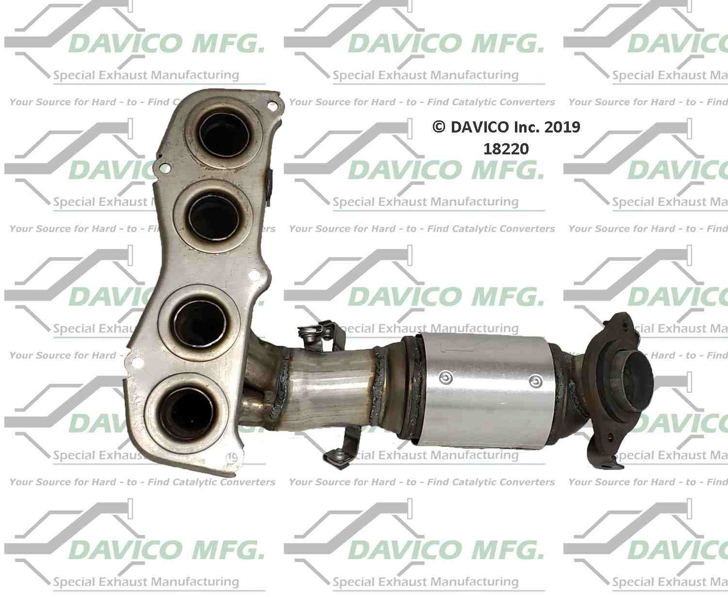 Back View of Front Catalytic Converter DAVICO CATS 18220