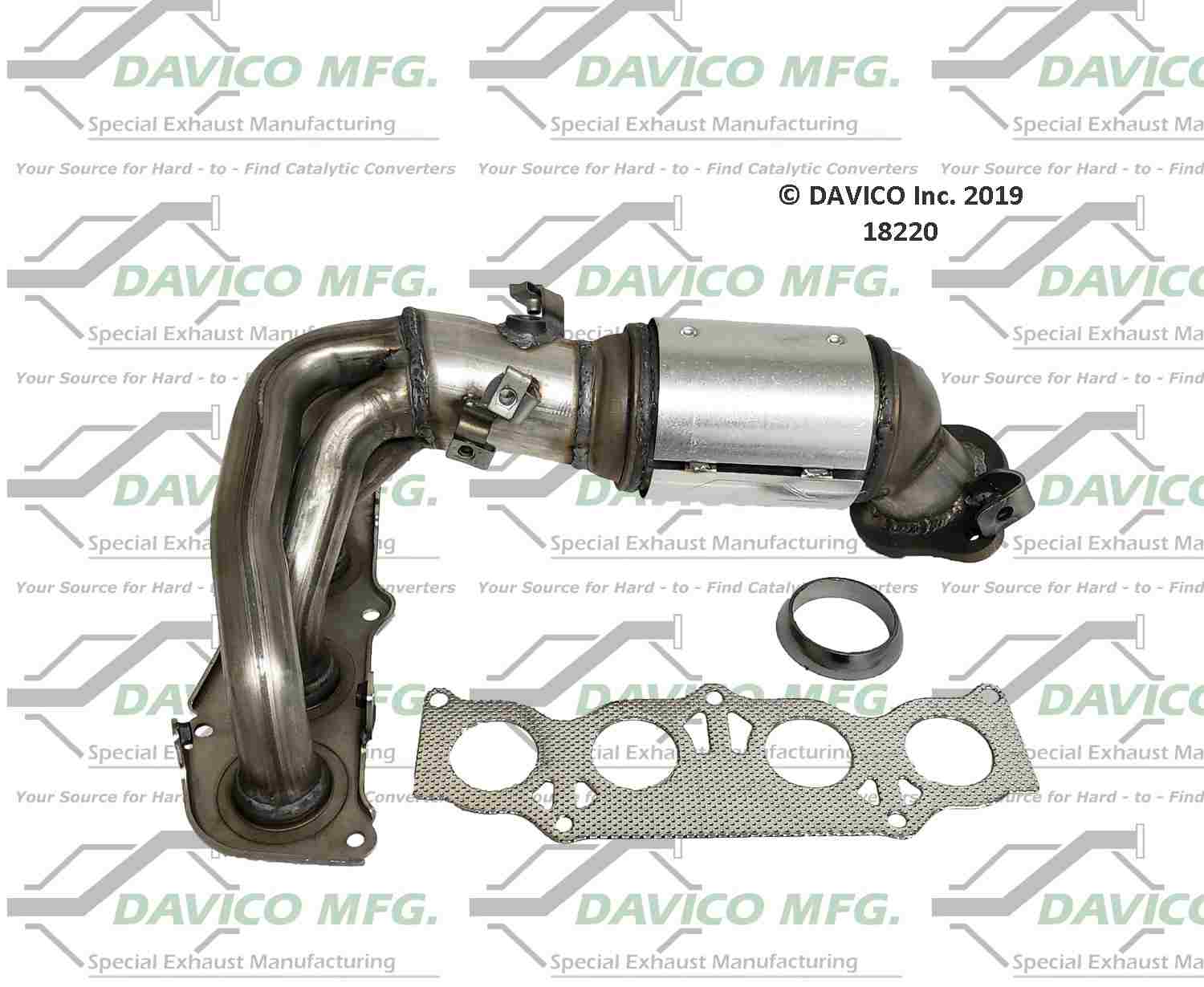 Front View of Front Catalytic Converter DAVICO CATS 18220