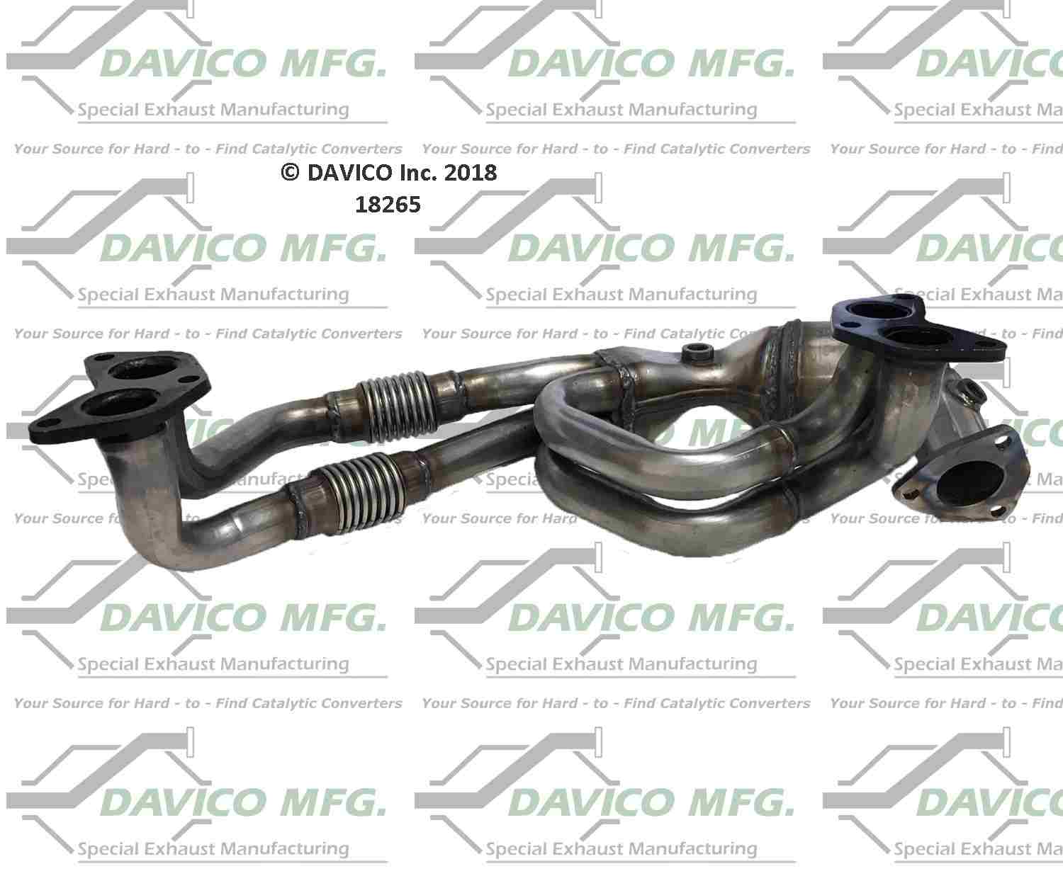 Angle View of Front Catalytic Converter DAVICO CATS 18265