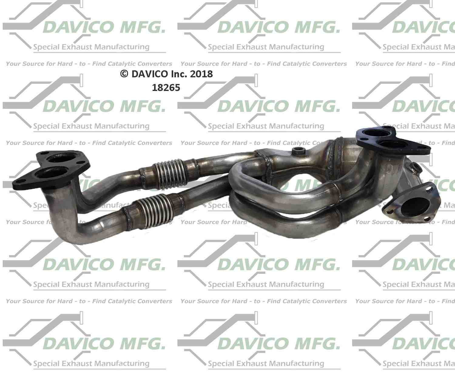 Front View of Front Catalytic Converter DAVICO CATS 18265