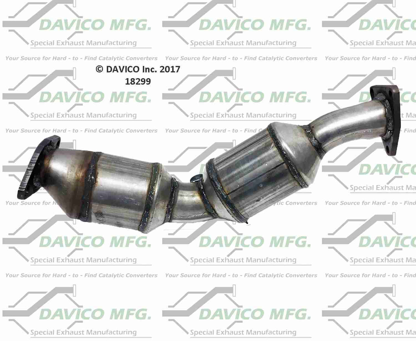 Angle View of Right Catalytic Converter DAVICO CATS 18299