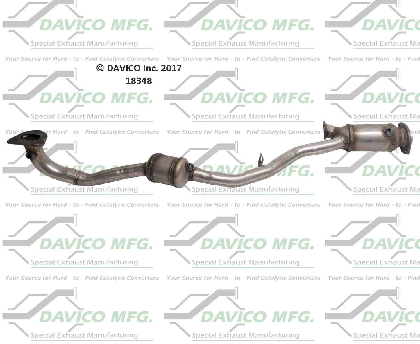 Angle View of Front Left Catalytic Converter DAVICO CATS 18348