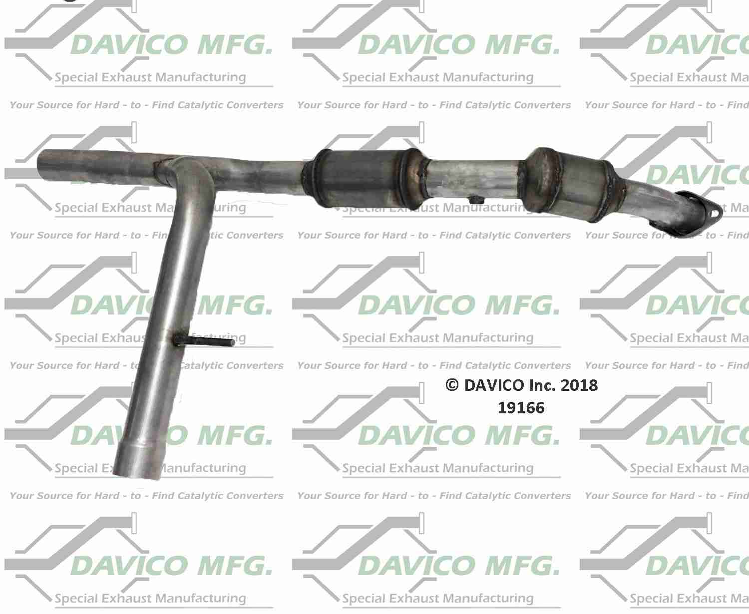 Angle View of Right Catalytic Converter DAVICO CATS 19166