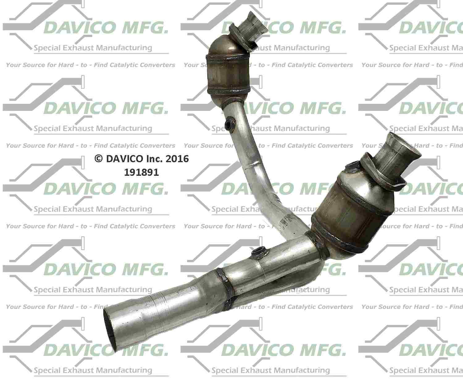 Angle View of Front Catalytic Converter DAVICO CATS 191891