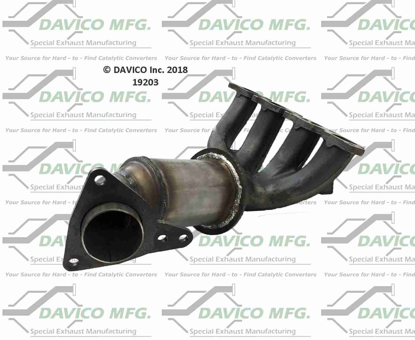 Angle View of Front Catalytic Converter DAVICO CATS 19203