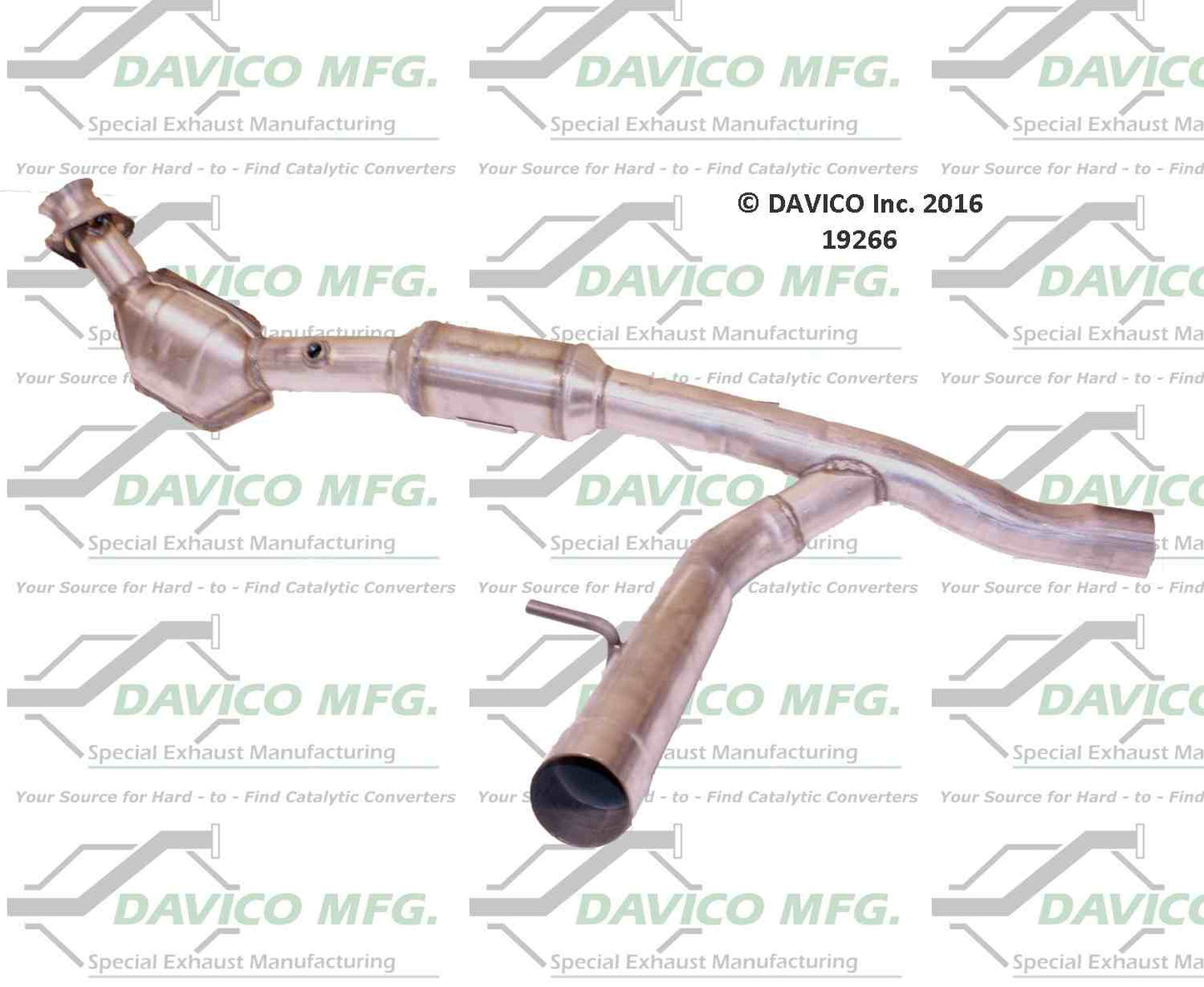 Angle View of Right Catalytic Converter DAVICO CATS 19266