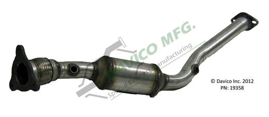 Angle View of Center Catalytic Converter DAVICO CATS 19358