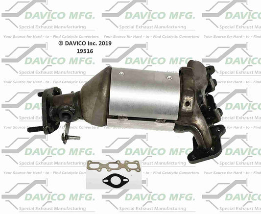 Angle View of Left Catalytic Converter DAVICO CATS 19516