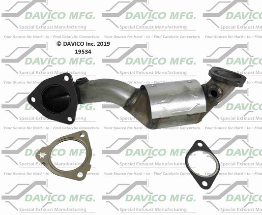 Angle View of Right Catalytic Converter DAVICO CATS 19534