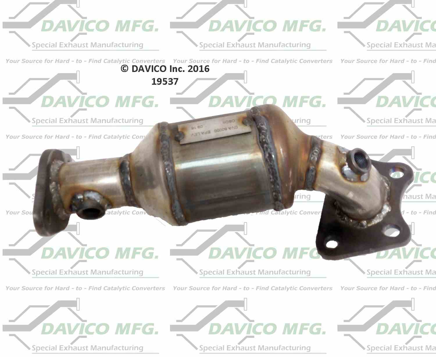 Angle View of Front Right Catalytic Converter DAVICO CATS 19537