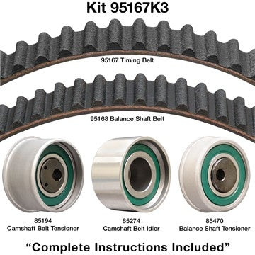 Front View of Engine Timing Belt Kit DAYCO 95167K3