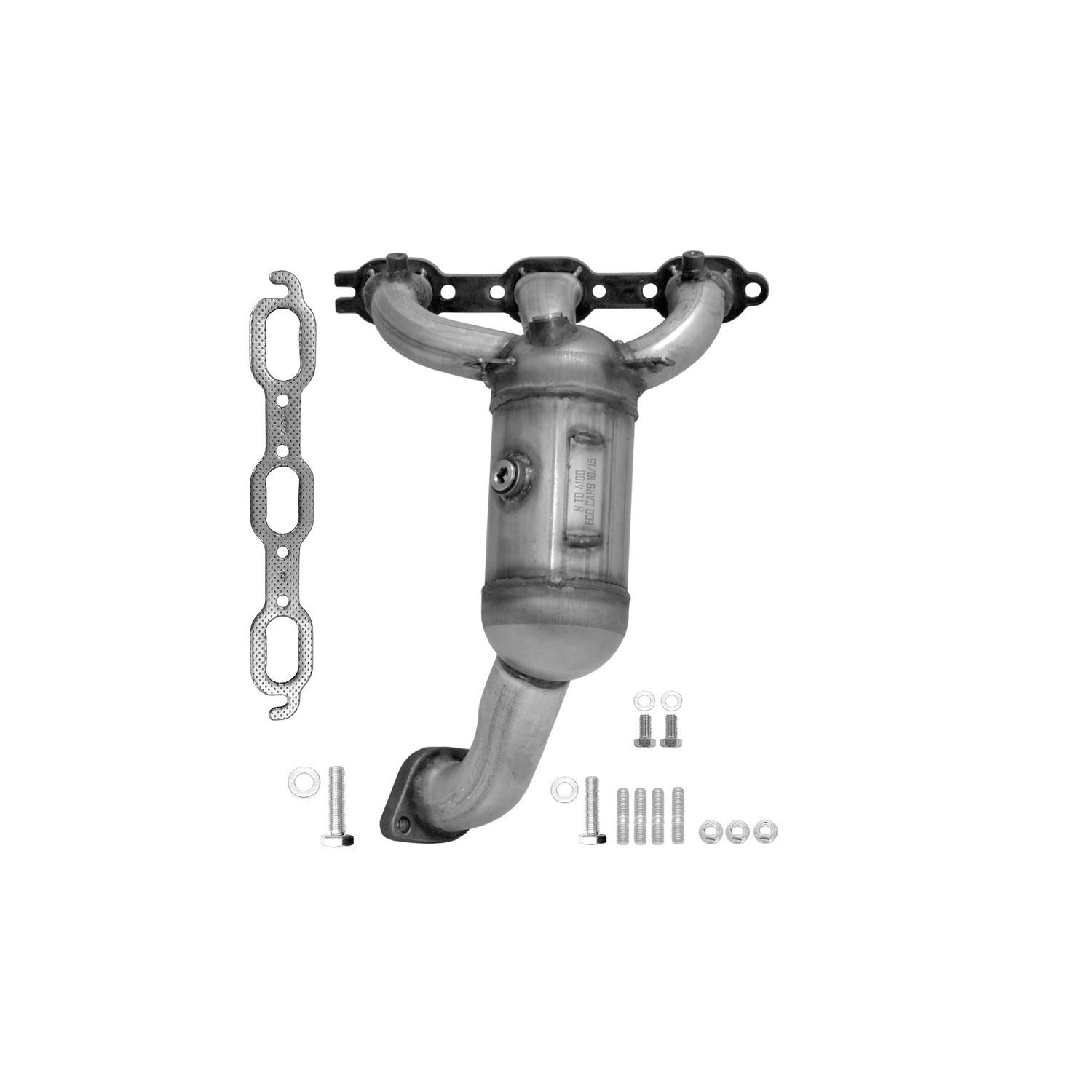 Front View of Front Right Catalytic Converter with Integrated Exhaust Manifold EASTERN 20446