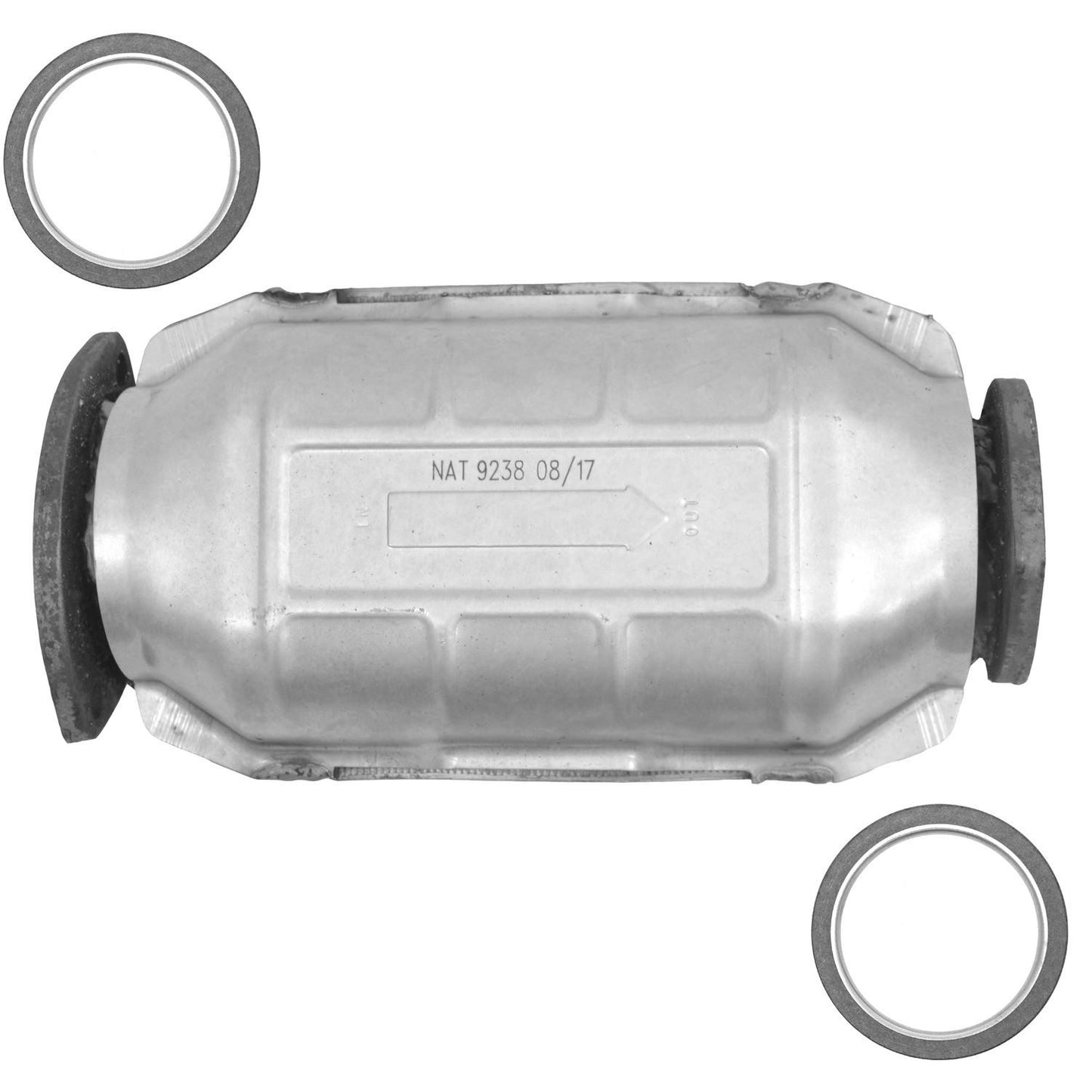 Front View of Rear Catalytic Converter EASTERN 40449