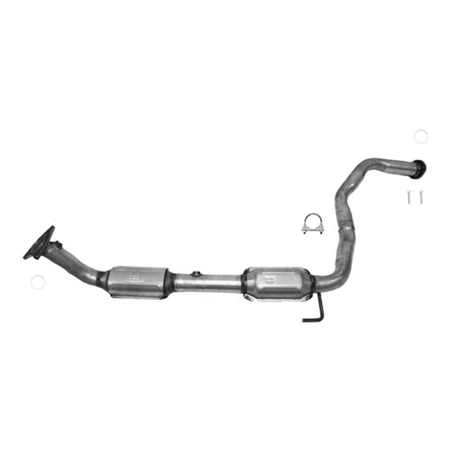 Front View of Left Catalytic Converter EASTERN 40868