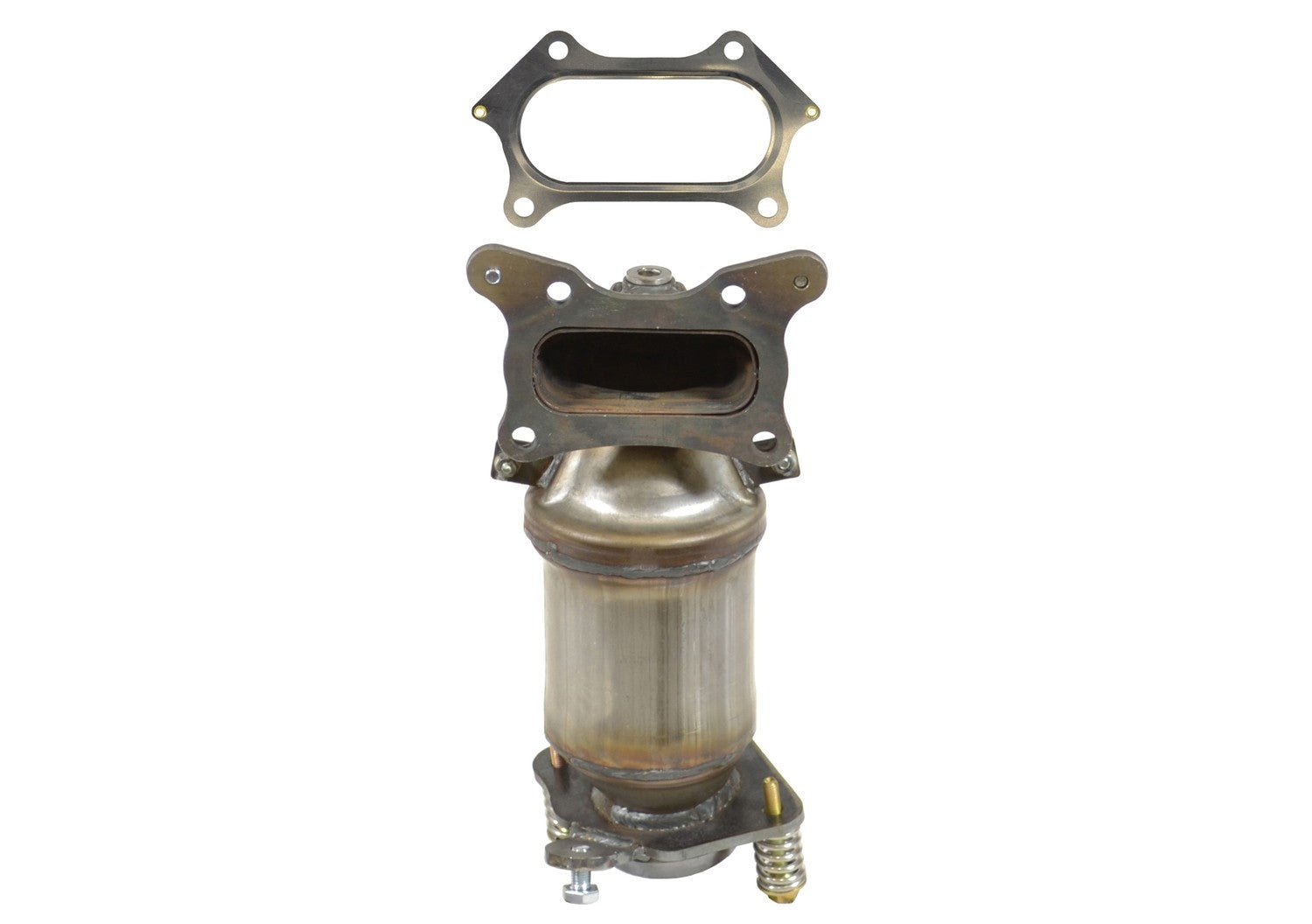 Top View of Front Catalytic Converter with Integrated Exhaust Manifold EASTERN 40938