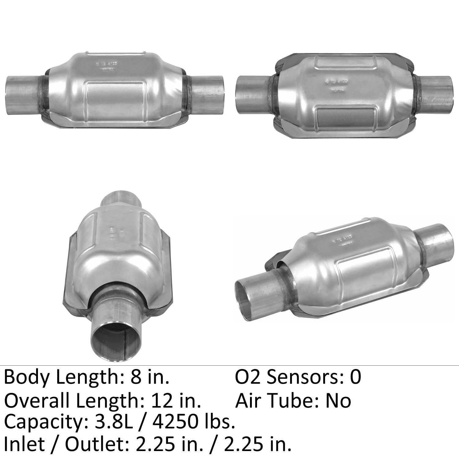 Front View of Rear Catalytic Converter EASTERN 70248