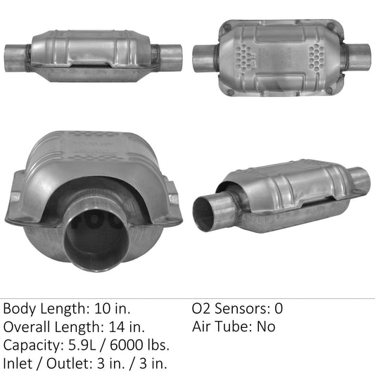 Top View of Catalytic Converter EASTERN 70330