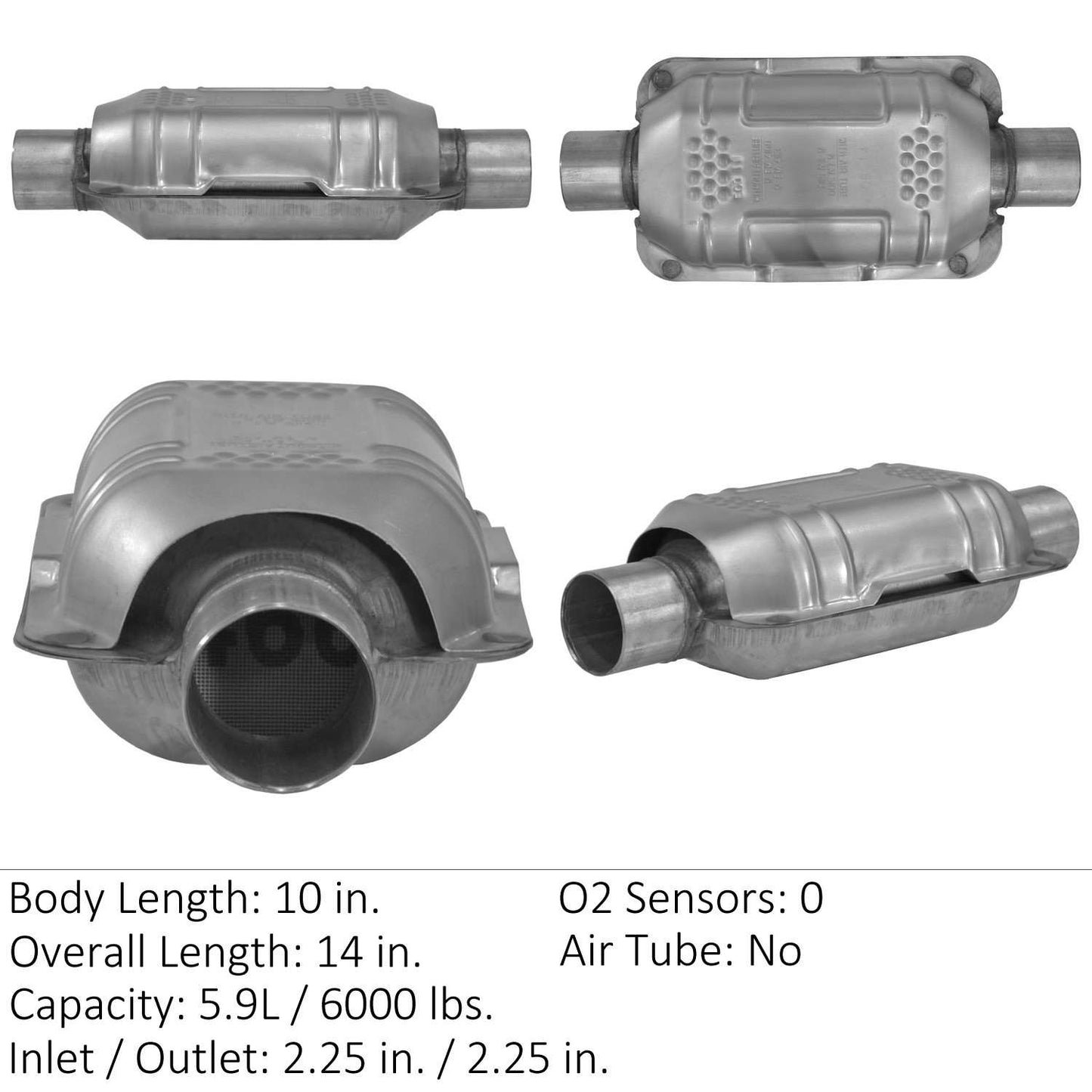 Front View of Catalytic Converter EASTERN 83165