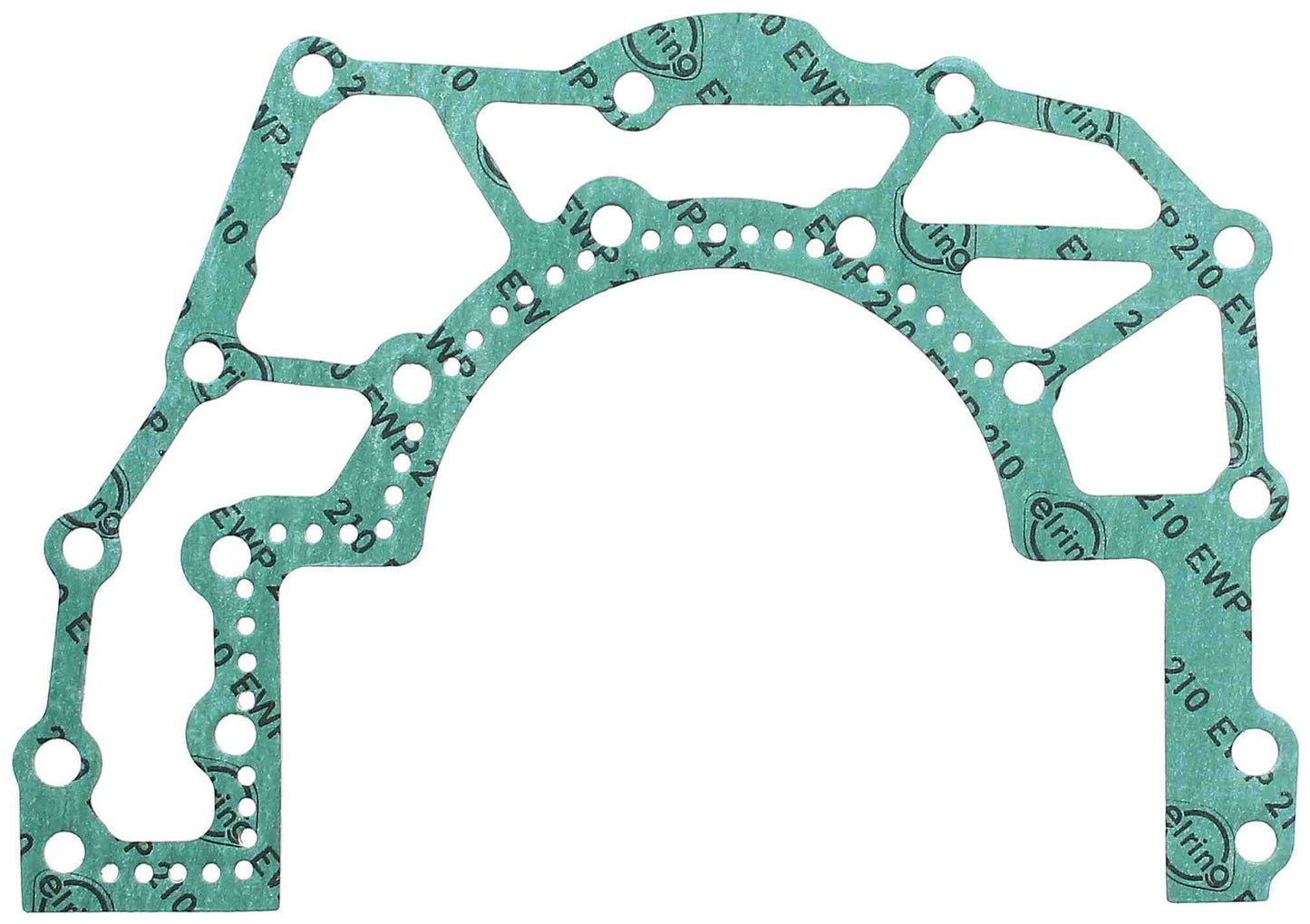 Side View of Engine Crankcase Half Gasket ELRING 432.471