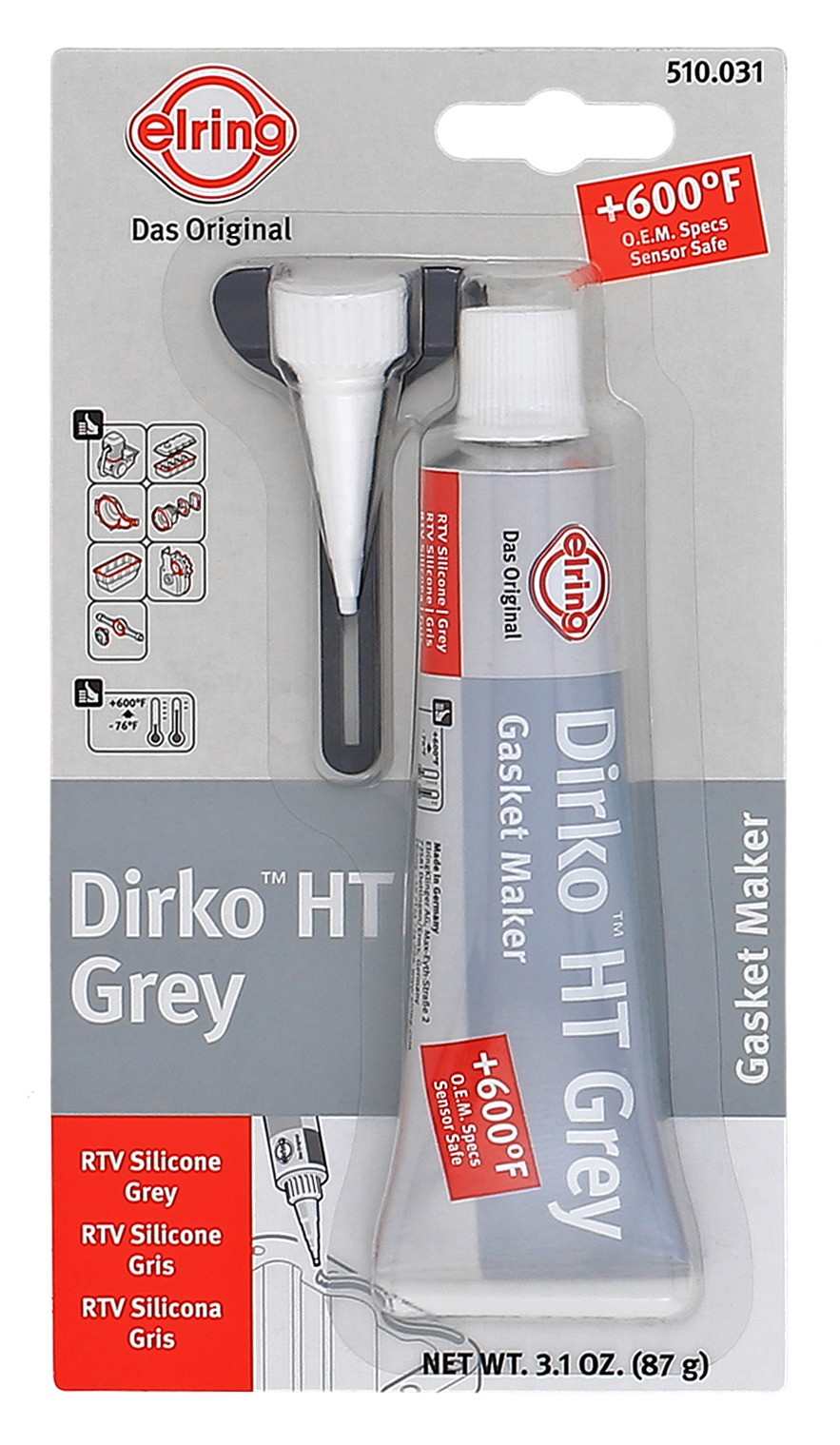 Angle View of Dirko HT Gray Silicone Gasket Maker ELRING 510.031