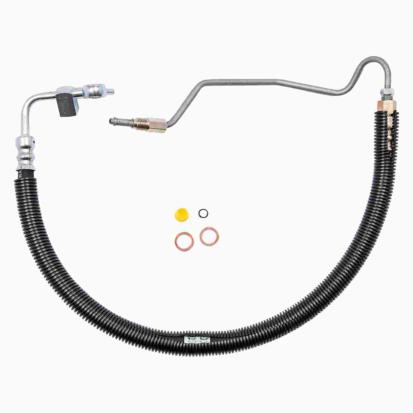 Front View of Power Steering Pressure Line Hose Assembly EDELMANN 80651