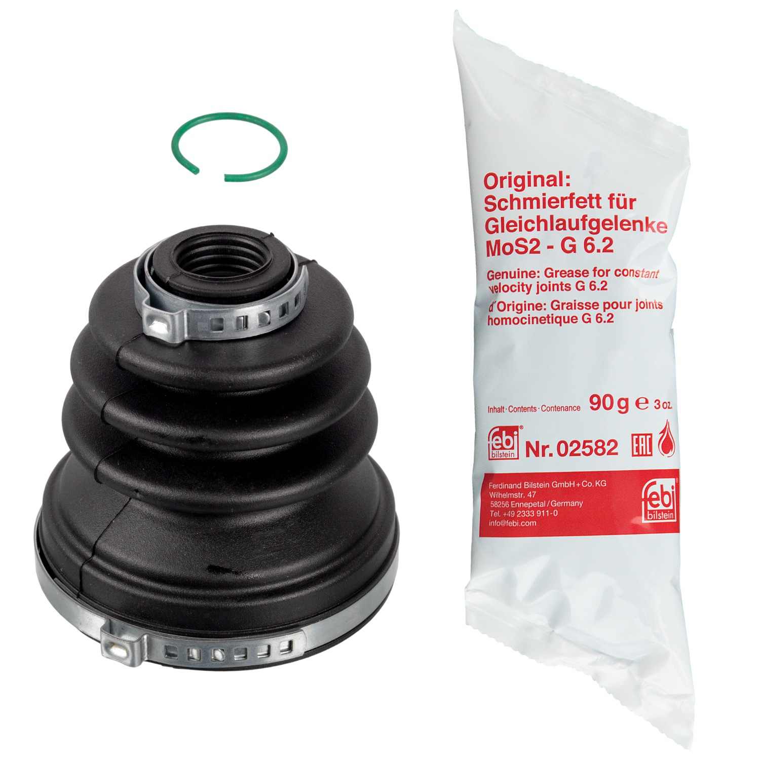 Front View of CV Joint Boot Kit FEBI 26233