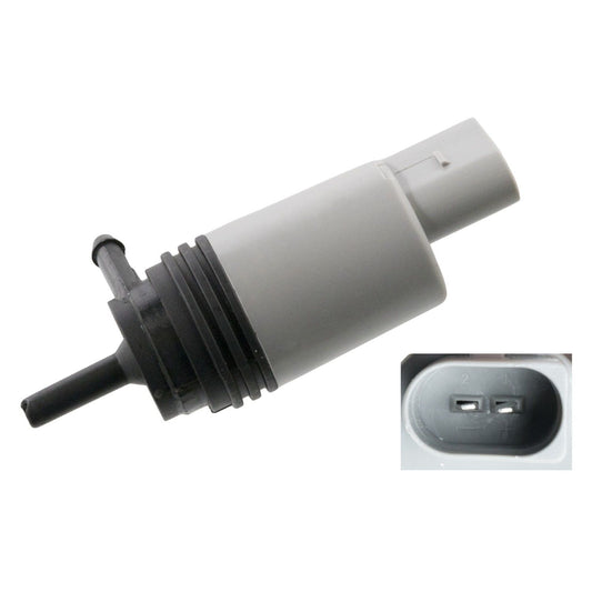 Front View of Windshield Washer Pump FEBI 26495