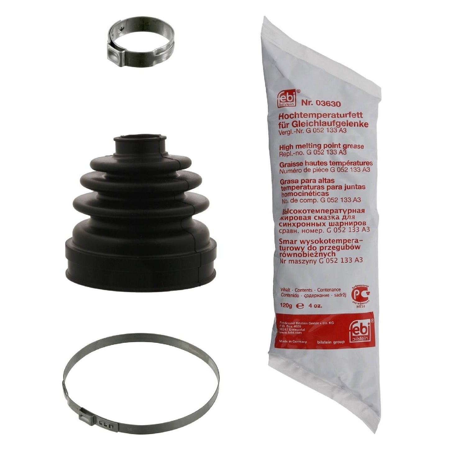 Front View of Front CV Joint Boot Kit FEBI 38343