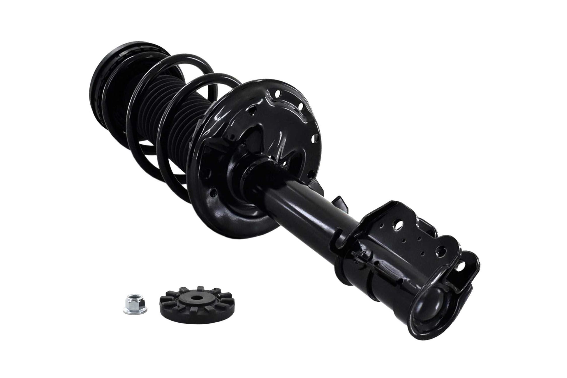 Top View of Front Left Suspension Strut and Coil Spring Assembly FCS 1333710L