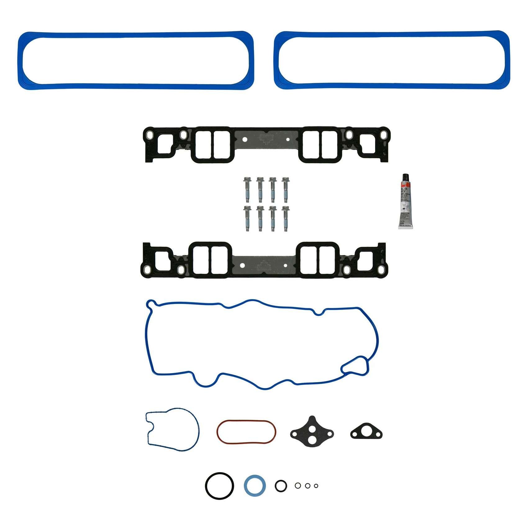 Top View of Upper Engine Intake Manifold Gasket Set FEL MIK98000T