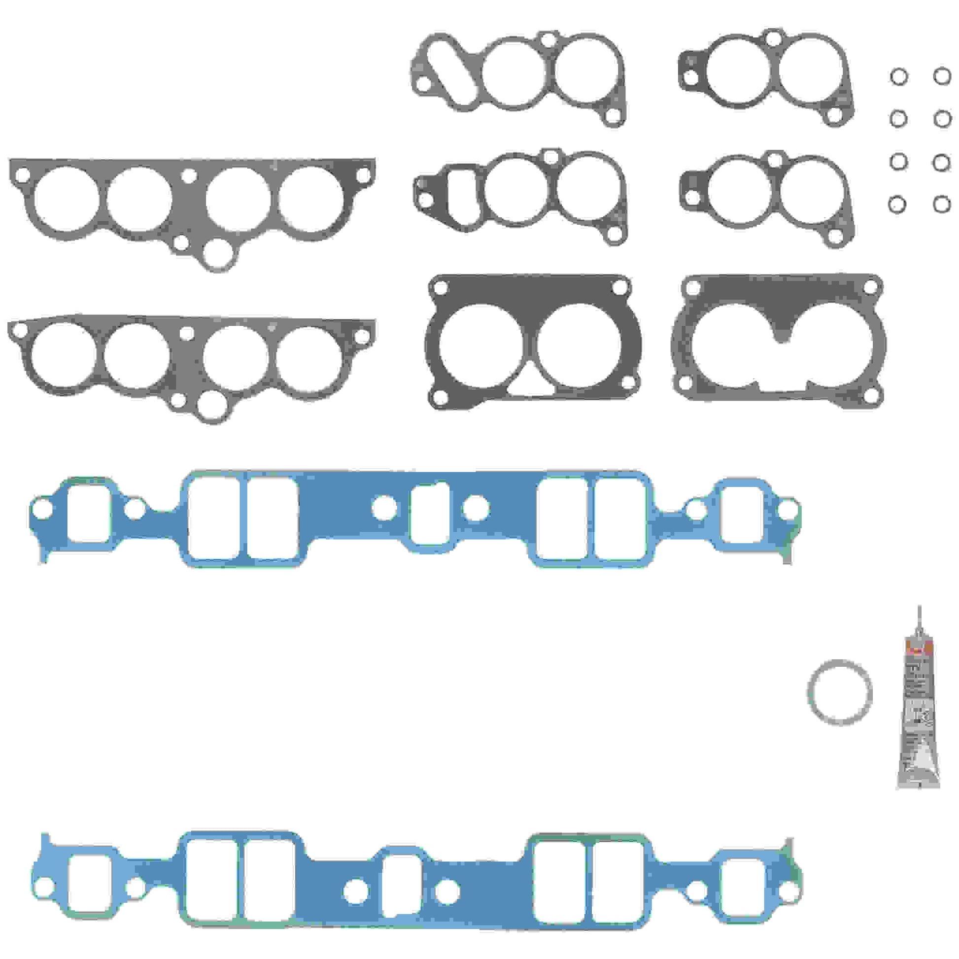 Kit View of Upper Engine Intake Manifold Gasket Set FEL MS93035-1